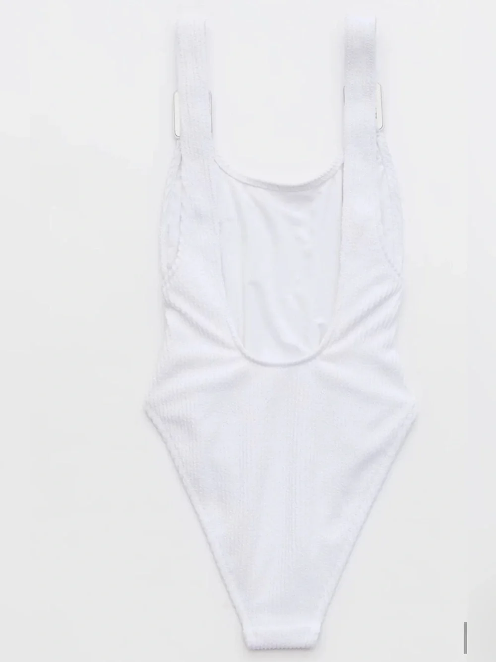 aerie Ribbed One-Piece Cheekiest Swimsuit with Buckle Straps